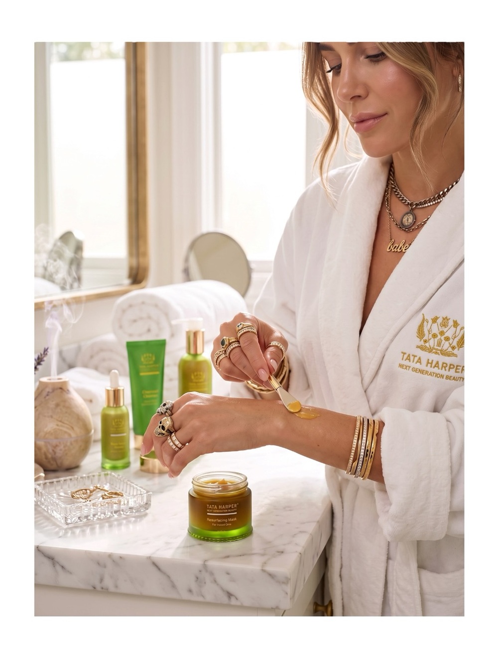 new Tata Harper ☀︎︎ Resurfacing Mask ☀︎︎ Full Size ☀︎︎ in Glass Jar ☀︎ Fresh ☀︎